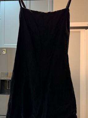 Reformation Black A-Line Slip romper